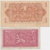 Csehszlovákia 1944. 1K + 1945. 5K + 10K + 20K + 50K T:II-,III
Czechoslovakia 1944. 1 Koruna + 1945. ...