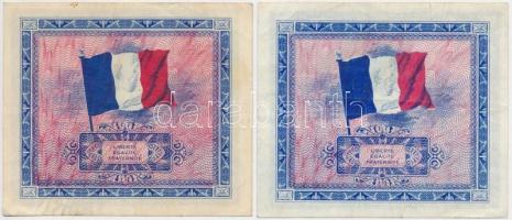 Franciaország/Szövetséges katonai kiadás 1944. 2Fr + 5Fr T:III
France/Allied occupation 1944. 2 Fran...