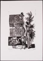 Szunyoghy András (1946-): Madarak. Linó EA VII/VII, papír, jelzett, 27×19 cm