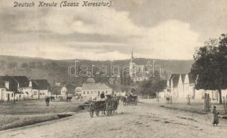 Szászkeresztúr, utca, templom / street, church (EK)