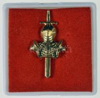 DN "Magyar Vívó Szövetség" modern aranyozott fém jelvénye dísztokban T:1