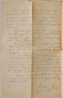 Semmelweis Ignác lányának saját kezű levele József főhercegnek, a gyermekágyi lázról tartott előadás...