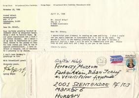 Kepes György grafikus 3 db levele saját kezű aláírással