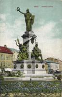 Arad, Vértanú szobor, Kerpel Izsó kiadása / statue (EK)