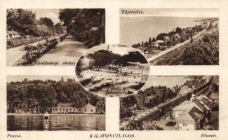 Balatonvilágos, Fürdőtelepi sétány, Penzió, vasútállomás