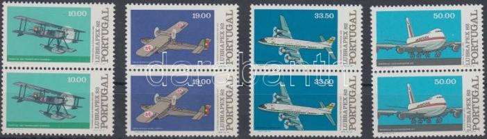 Bélyegkiállítás: Repülők sor párokban, Stamp Exhibition: Airplanes set in pairs