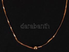Arany (Au.) 14K nyaklánc, jelzett, h:44 cm, nettó:2,1 g/ Gold necklace