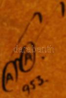 Altorjay humoros grafikája, vegyes technika, jelzett, 12x13 cm