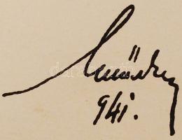 1941 Olvashatatlan jelzéssel: Humoros nyomat, 28x38 cm