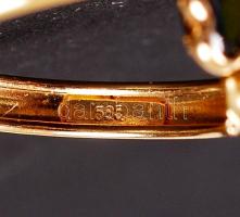 Arany (Au.) 14K gyűrű szintetikus kövekkel,jelzett, mérete:54, bruttó:1,7g/ Gold ring