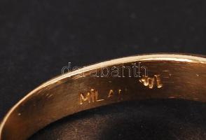 Arany (Au.) 14K gyűrű szintetikus kövekkel,jelzett, mérete:54, bruttó:3,2g/ Gold ring