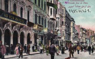 Constantinople, Grande Rue de Péra / street, shops (fa)