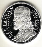 "Ezeréves Magyarország-Szt. István" Ag 31,104g T:PP díszdobozban, tanúsítvánnyal!