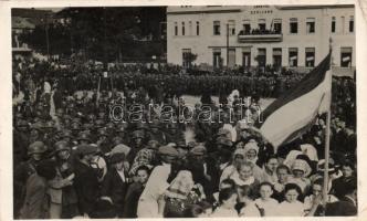 Ipolyság, Lengyel szálloda, bevonulás / entry of the Hungarian troops vissza So. Stpl (EK)