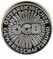 Ausztria modern emlékveret "50 éves az ÖGB" Ag 10g T:PP