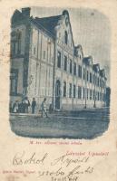 Budapest IV. Újpest, Magyar királyi állami elemi iskola, Schön Bernát kiadása (EB)