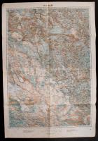 cca 1910 Travnik és környéke katonai térkép / Military map