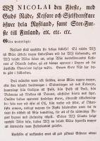 1849 Miklós orosz cár kiáltványa a magyar néphez Helsinkiben nyomtatva / 1849 Manifest of tzar Nikol...