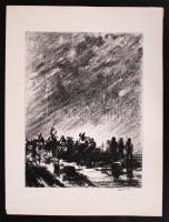 1958 Ék Sándor (1902-1975): Memento - 8 db aláírt lithográfia. A művész orosz nyelvű ajánlásával és ...