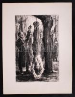 1958 Ék Sándor (1902-1975): Memento - 8 db aláírt lithográfia. A művész orosz nyelvű ajánlásával és ...