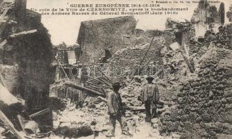 1916 Chernivtsi, Czernowitz; Europen war, after the bombing of the Russian army of General Broussilo...