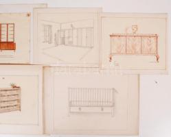 1948 Kaesz Gyula (1897-1967): A Vallás és Közoktatásügyi Minisztérium helységeinek berendezésének te...