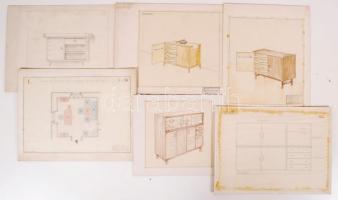 1948 Kaesz Gyula (1897-1967): A Vallás és Közoktatásügyi Minisztérium helységeinek berendezésének te...