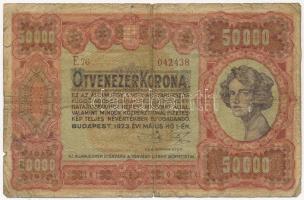 1923. 50.000K "Orell Füssli Zürich" T:III- Adamo K45.