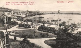 Yalta, terrace of hotel Russie