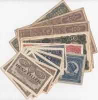 1920. 20f (5x) + 50f (4x) + 1K + 2K + 20K (2x) + 100K (2x) + 1923. 10.000K T:vegyes