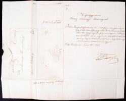 1848 július 10. Deák Ferenc igazságügyminiszter saját kézzel aláírt levele Bereg vármegyének / Autograph signature of Ferenc Deak minister of justice