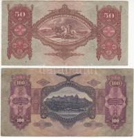1930. 100P + 1932. 50P mindkettő "Forradalmaink pénzei kiállítás a Szigetvári várban" felü...