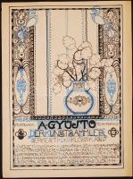 1915 Feler Erzsi: A Gyűjtő című lap 5. évfolyam címlapjának tervrajza, tusrajz, jelzett, 20x28 cm