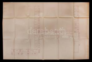 Gerlóczy Gedeon (1895-1975): Az fiumei úti OTI Központi Baleseti Kórház épületének tervei. Összesen 15 nagyméretű tervrajz az emeletek terveivel