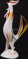 Hollóházi kakas, kézzel festett, jelzett, hibátlan, m:14 cm