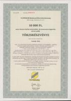 Csurgó 1997. "Napsugár Ruházati Részvénytársaság" törzsrészvényei 1000Ft + 10.000Ft + 50.0...