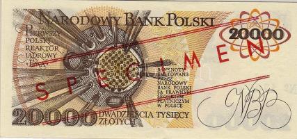 Lengyelország 1989. 20.000Zl "Minta" fny. "00"-sorozatszámmal T:I