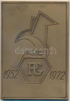 1972. "Pestvidéki Gépgyár 1952-1972" Br plakett dísztokban (100mmx70mm) T:2