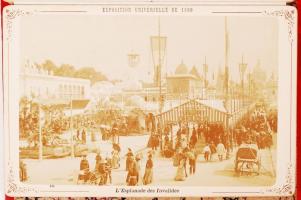 1889 Párizsi Világkiállítás 12 fotót tartalmazó leporelló / 1889 Paris Expo leporello with 12 photos...