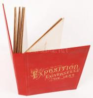 1889 Párizsi Világkiállítás 12 fotót tartalmazó leporelló / 1889 Paris Expo leporello with 12 photos...