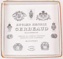 cca 1910 Gerbeaud macskanyelv desszert papírdoboz / Chocholate box