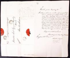 1864 Lechner Sándor kiskunfélegyházi izraelita hitközségi elöljáró aláírt levele a Kunszentmiklósi járási kapitánynak iskolai ügyben / 1863 Autograph signed letter of the Kiskunfélegyháza jewish community