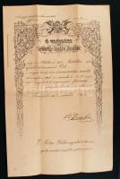 1895 Honvéd orvos főorvosi kinevezési okmánya b. Fejérváry Géza honvédelmi miniszter saját kezű aláírásával + román hiteles fordítás / military doctor warrant and Romanian translation