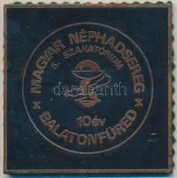 ~1980. "Magyar Néphadsereg 5. Szanatórium - 10 év - Balatonfüred" Br plakett (70x70mm) T:2