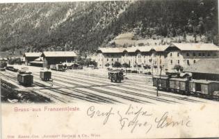 Fortezza, Franzensfeste (Südtirol); Bahnhof / railway station, wagons