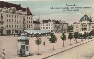 Chernivtsi, Czernowitz; Bukowiner Handels und Gewerbekammer, Kaiser Cafe / Chamber of Commerce, cafe