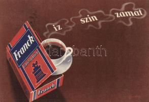 Franck chicory coffee advertisement, published by Klösz György and his son 'Budapesti Őszi Vásár' So. Stpl s: Macskássy Gyula