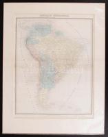 Cca 1850 Dél-Amerika, jelzett francia térkép / South America map  45×34 cm