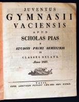 1837 Vác, Váci Piarista Gimnázium értesítője, 7p