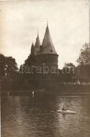 Lübeck, Holstentor, lake, photo